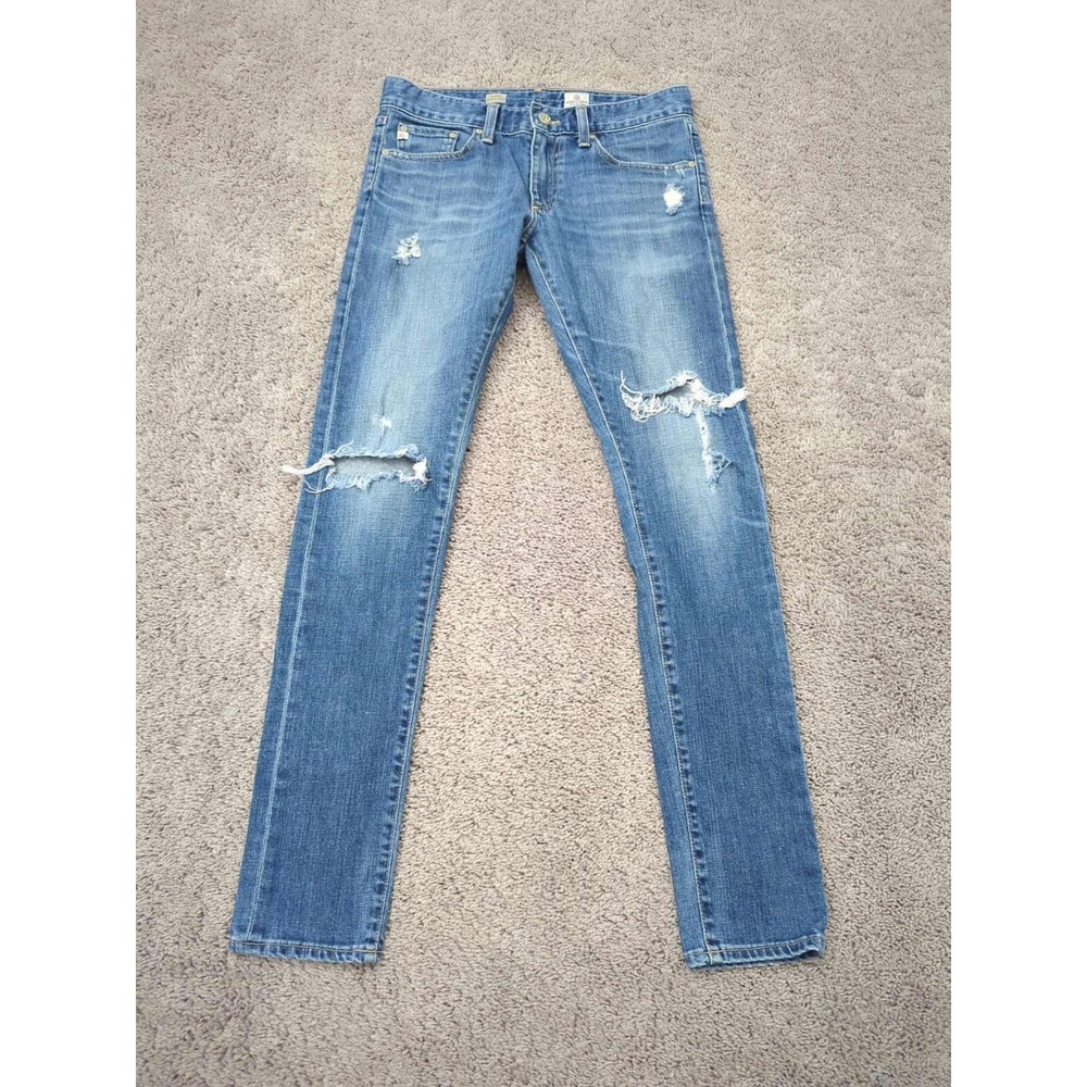 AG Adriano Goldschmied Jeans Womens 26R Low Rise Nikki Relaxed Skinny Distressed